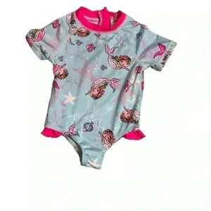 Whippette Striped One-Piece Swimsuit, Sz 4T k129